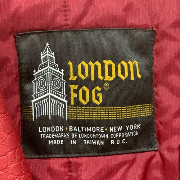 Vintage London Fog Burgundy Croc Trench 10 - Picture 2 of 15